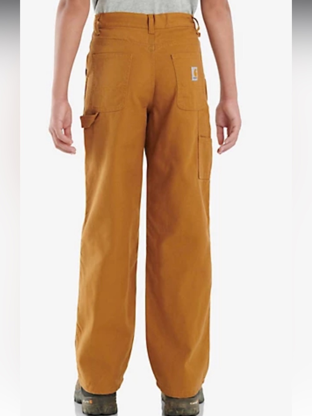 Carhartt Kids Boys Duck Canvas Dungaree Carpenter Pants Sz 8 Adjustable Waist